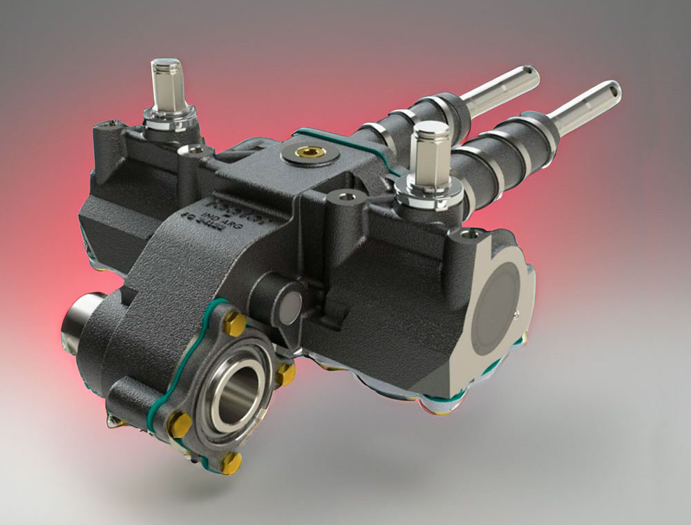 Corn head gearbox with nodular cast iron housing